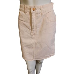 Mondo blue small vintage baby pink denim pencil jean skirt